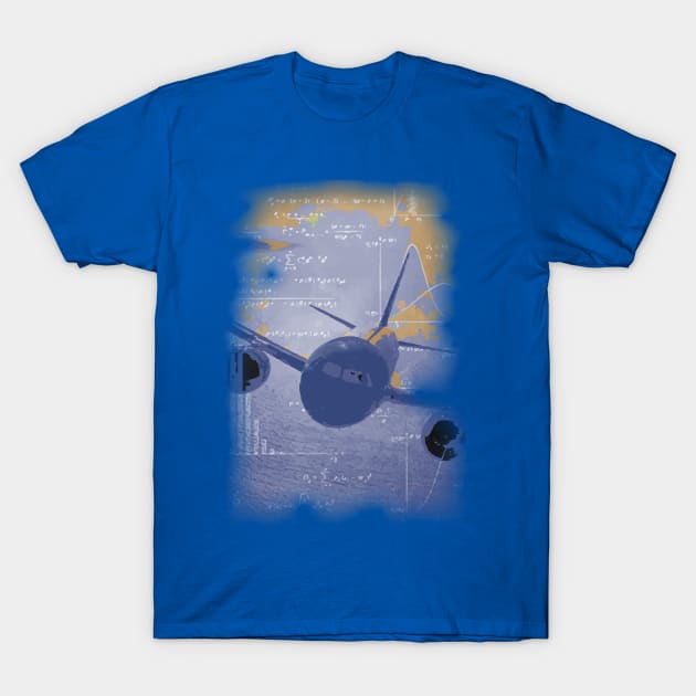 Fasbytes Aviation airplane Pilot Maths Engineer T-Shirt by FasBytes